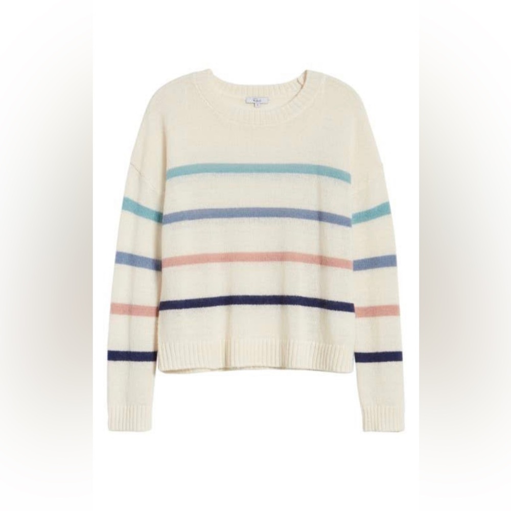 Rails Perci Seaside Stripe wool alpaca sweater light knit beachy boho XS NWOT - Picture 3 of 13
